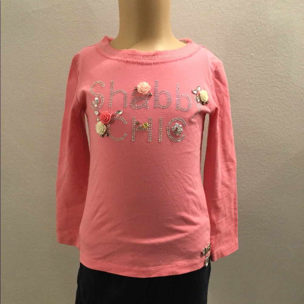 Artigli Todller Girl Pink Flower Chic Top Size 3T.